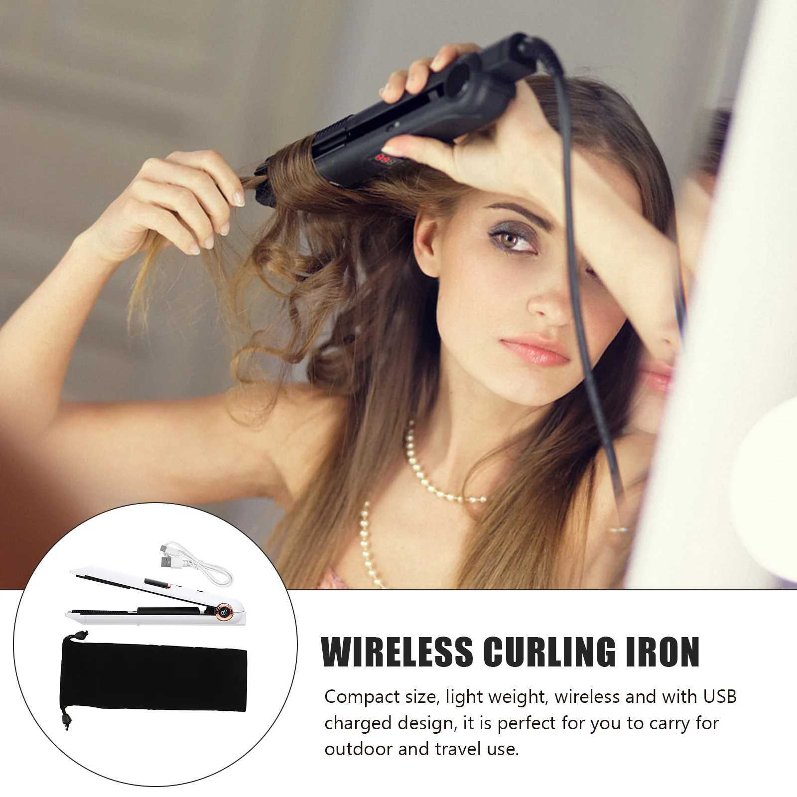 Curling Iron Hair Styling Tools Electric Curlers Wireless Rollers Wand Shaping Straightener Dual Purpose No Damage TravelXJ241016