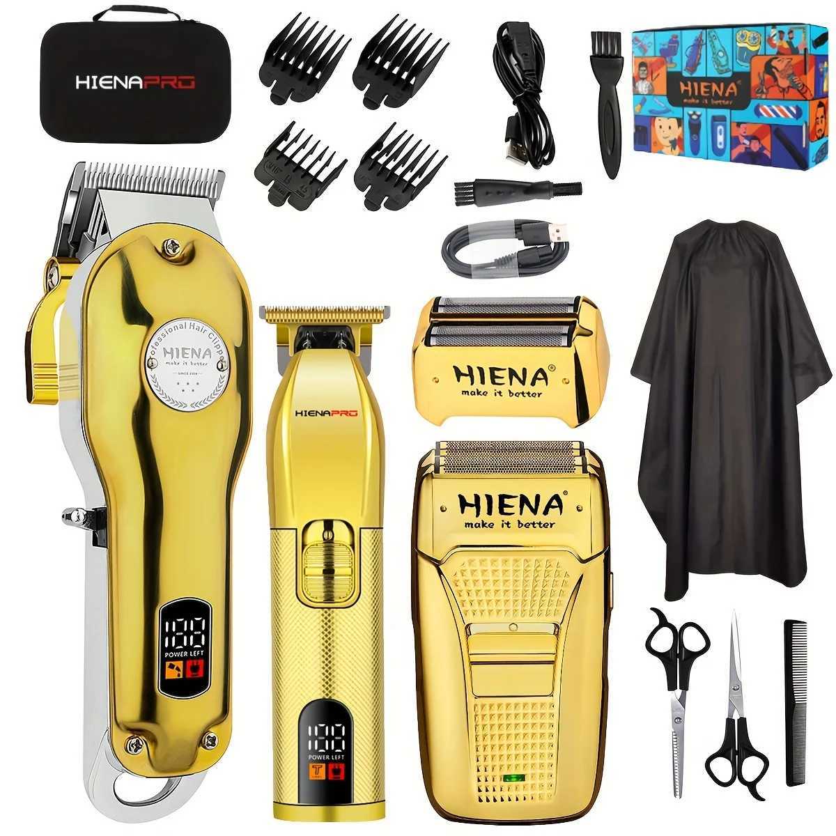 3-Piece Professional Mens Hair Clipper USB Charging Electric Beard Trimmer Hair Clipper Set W241017