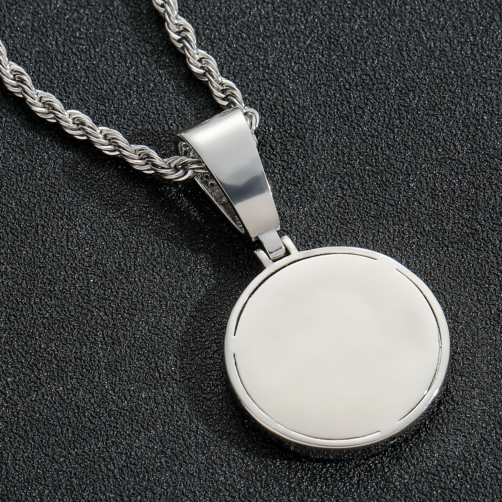 Hip Hop Compass Pendant Necklace Full 5A Zircon Men Women Couple Jewelry Gift