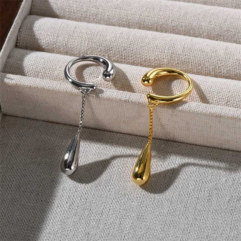 Womens retro style tassel drip earring clip with earring design - autumn and winter earring accessories W241017
