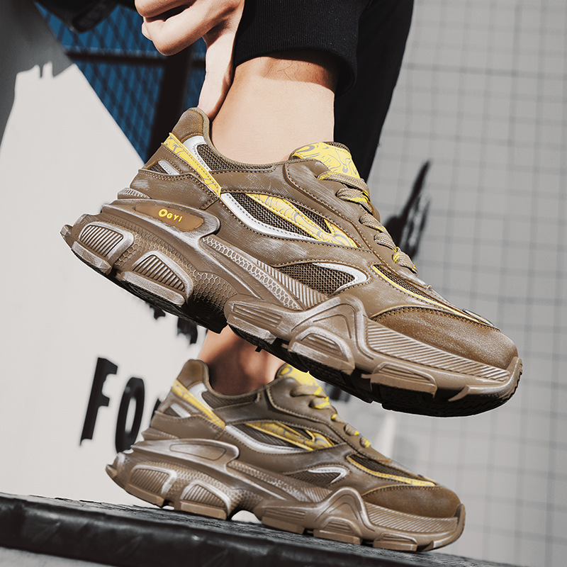 Men's Autumn 2024 Color Wiping Sports Versatile Casual Shoes