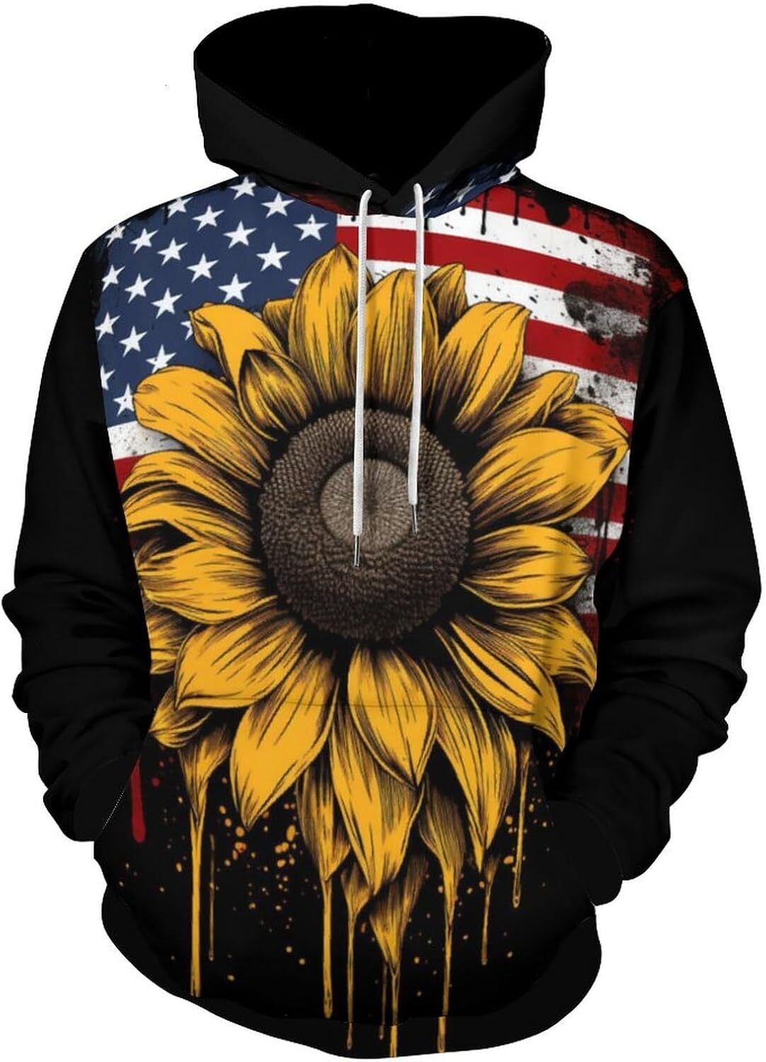 Hoodie for Mens Womens Unisex Novelty Sunflower Hoodies 3D Adult Funny Psychedelic Pattern Long Sleeve Sweatshirt Hoodie Men Graphic Hoodies sweatshir