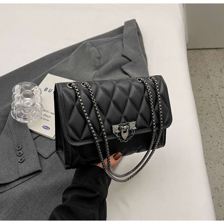 Chain diamond grid small square women's 2024 autumn and winter new fashion shoulder crossbody bag