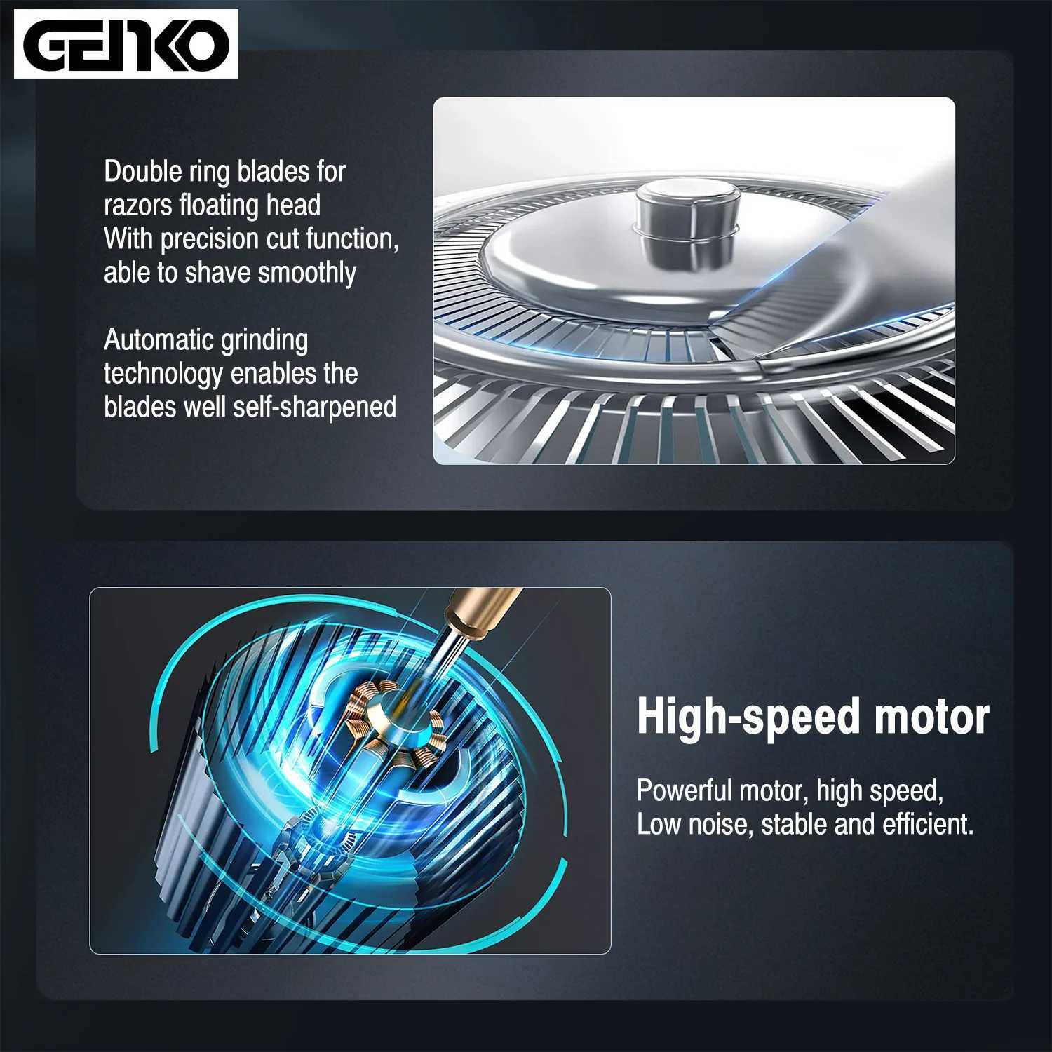Shaver Smart Charging Electric Shaver Mens Wet or Dry Shaver Mens Design 3-Head Straight Shaver W241017