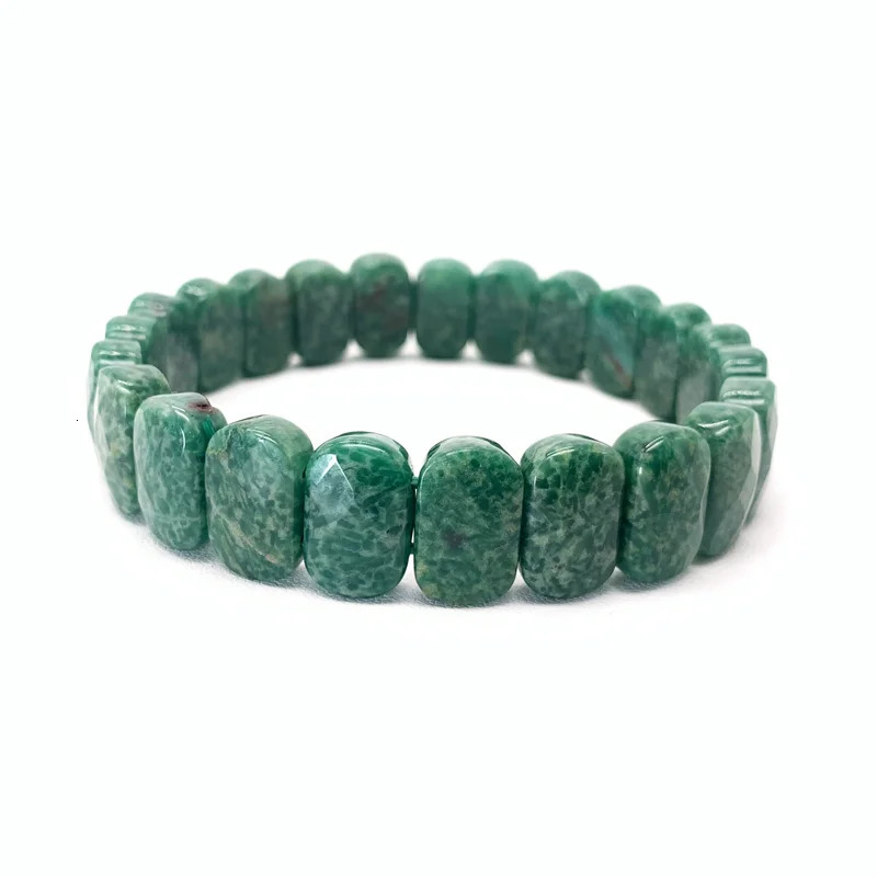 Natural Labrador Blue Phosphorus Azurite Yellow Crystal Bracelet DIY Jewelry Energy Bracelet Elastic Chain Bracelet 1 piece 241017