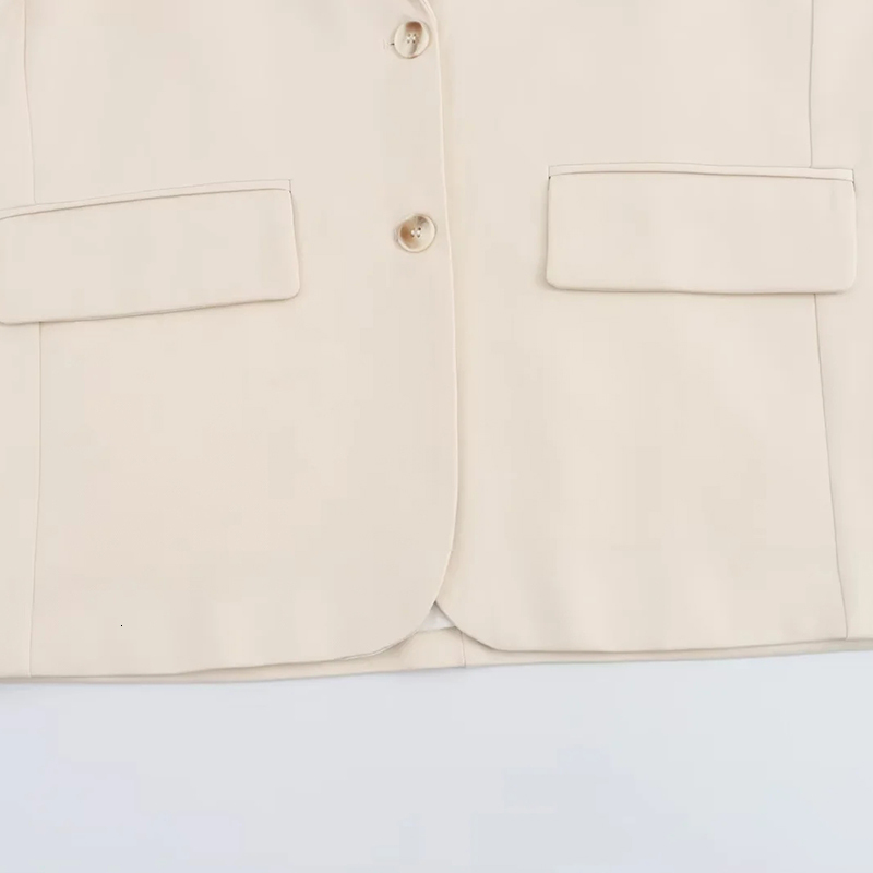 Blazers Women's Jacket Coat With Button Long Sleeve Outwear Solid Elegant Fashion 2024 Inszartrafs Casacos Femininos
