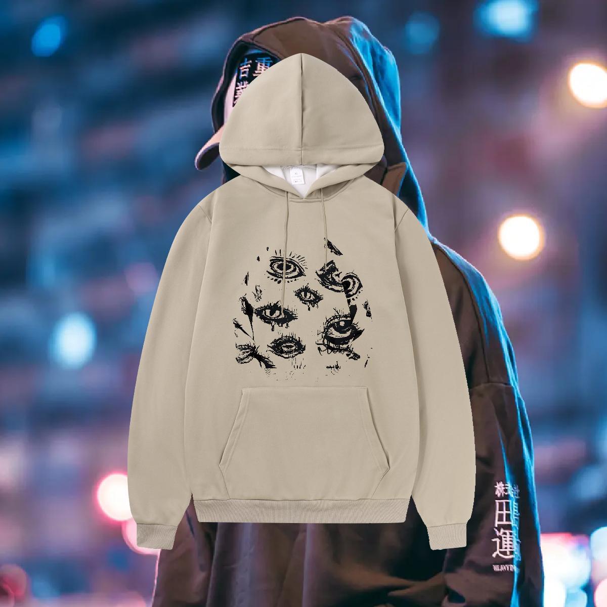 DIY Customized Hoodie for Men Long Sleeve Drawstring Unisex Men's Hooded Sweatshirt Autumn Winter Wear DIY Printed Thick Plush