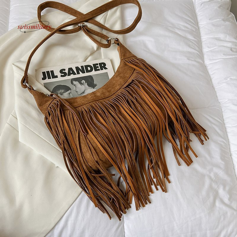 Brown Personalized Design 2024 Summer New Women's Bohemian Versatile Crossbody Bag #59 swissmilitary