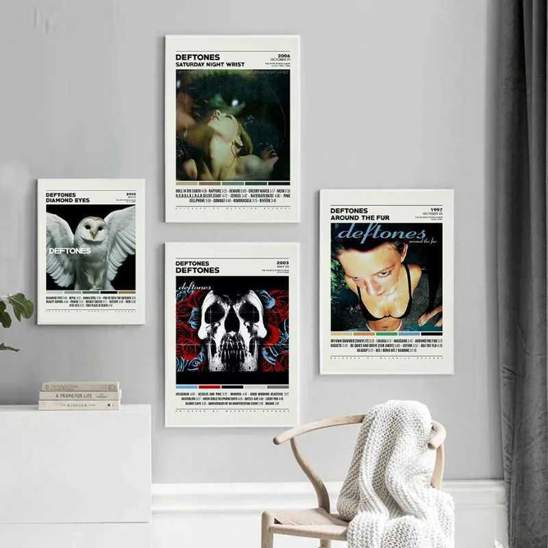 Deftones Band Poster Print Canvas Painting Around the Fur/Saturday Night Wrist Music Album Cover for Room Home Wall Art DecorXJ241016