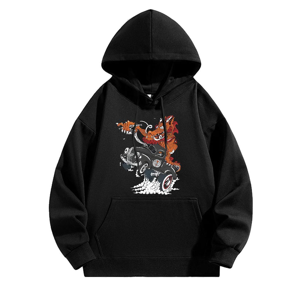 Fashion New Men Sweatshirt hoodie Cool Design Men Tops Hoodie Plus Size Custom Wear Hip Hop Street Breathable Drawstring Hoodie Thick Fleece