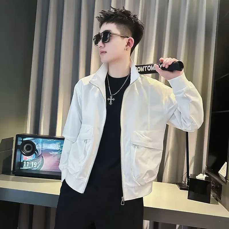 Spring and autumn mens outerwear goods Zip V jacket mens cheap clothing quotation Cold fashion High quality Joker Luxury Designer Harajuku M241017
