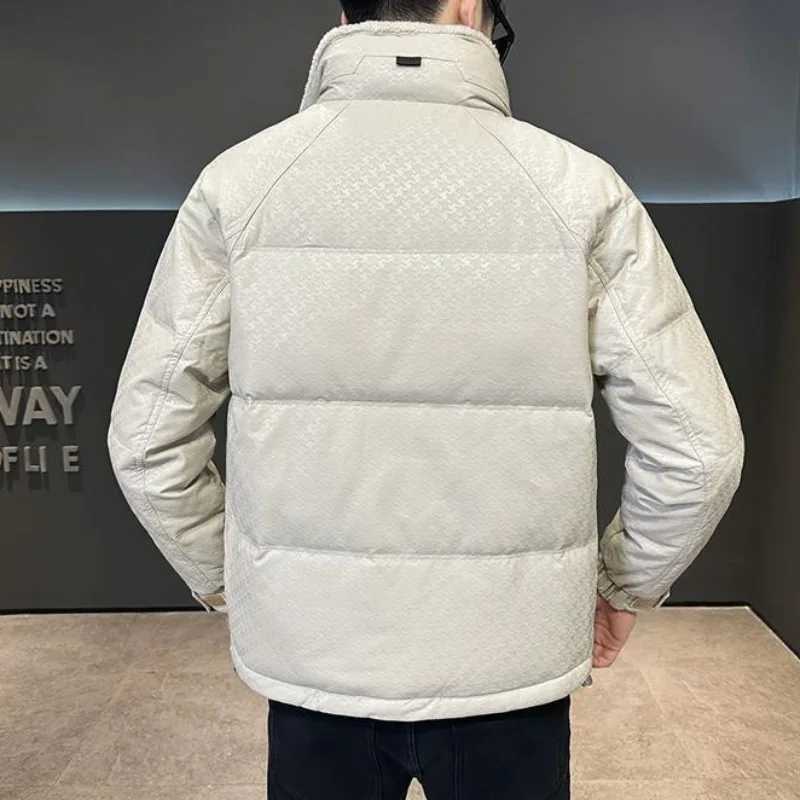 Winter mens leather jacket mens short sleeved cashmere collar coat thick warm and casual plus size solid color coat X241017