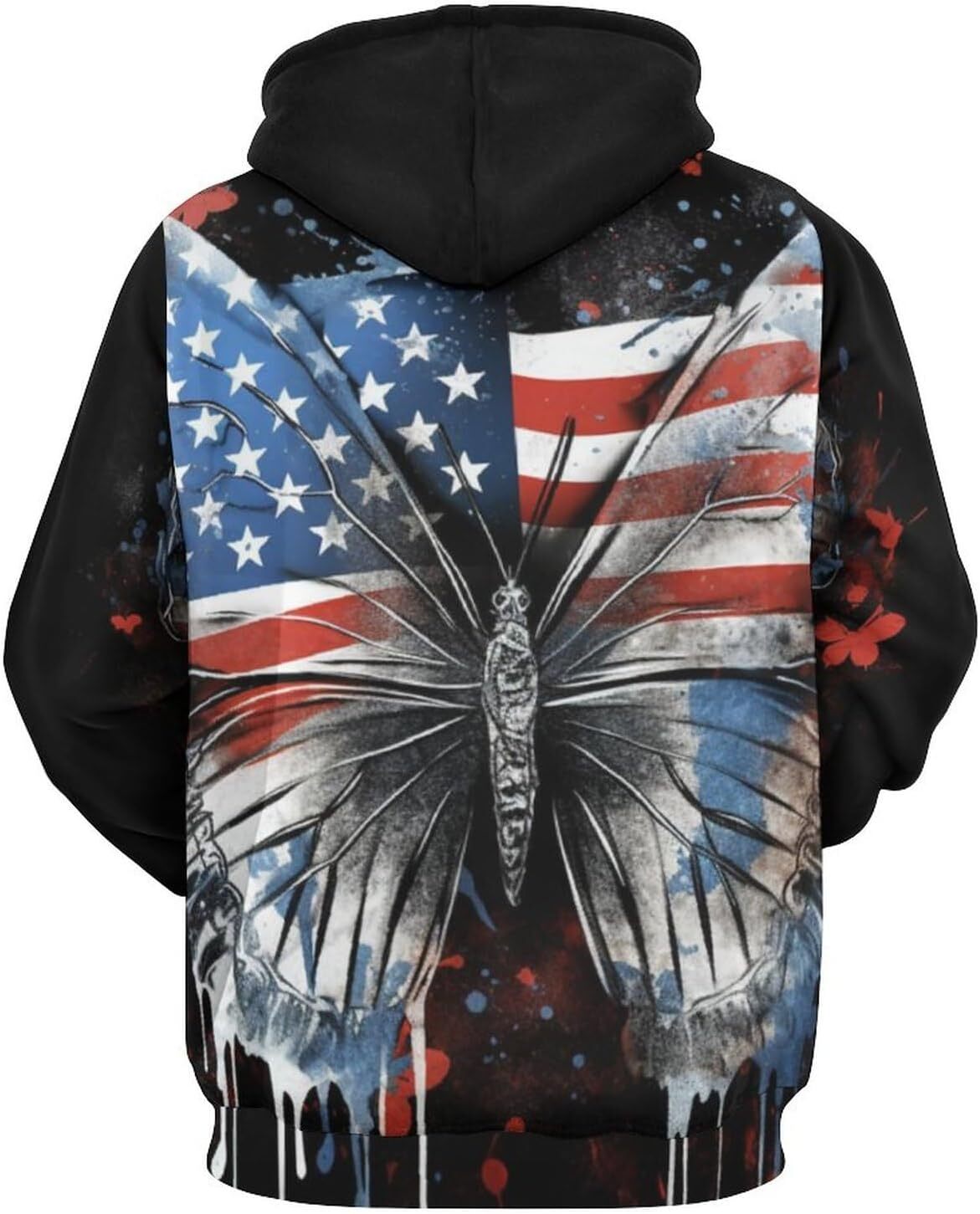 Hoodie for Mens Womens Unisex Funny Tie Dyed 3D Printed Hoodie Psychedelic Butterfly Sweatshirt Hoodies Pocket Graphic Hoodies sweatshirt Pullover Lon