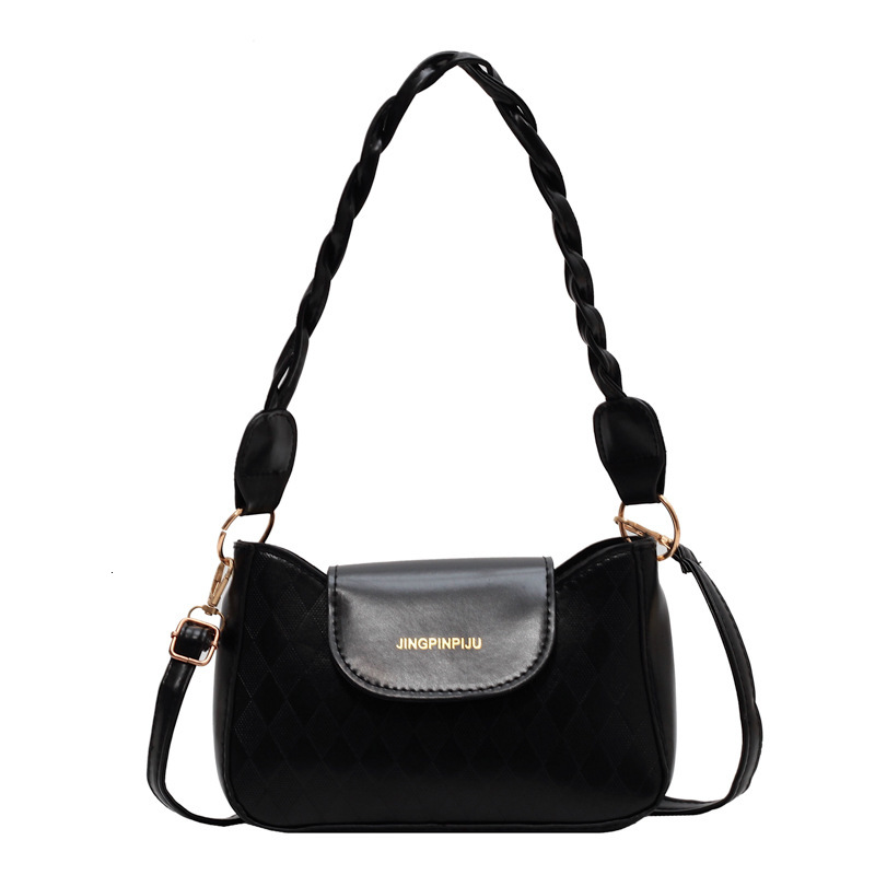 Niche Design for Women New Small Fragrant Style Fashion Simple Solid Color Single Shoulder Crossbody Bag Fresh