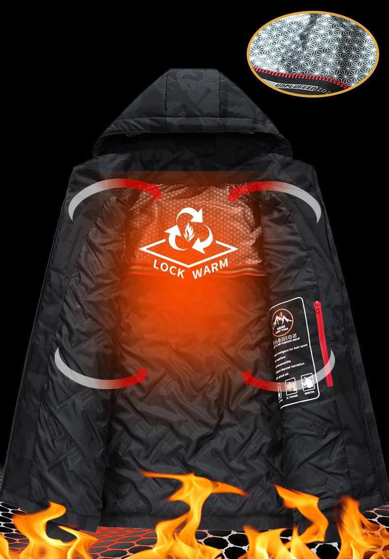 Graphene Parkas Men Puffer Jacket Thick Winter Jacket Men Hooded Cotton-padded Warm Coats Fashion Casual Outwear Men Clothing X2410171