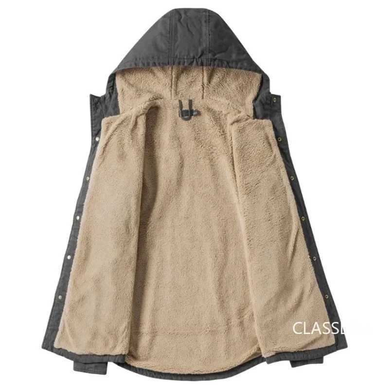 New Winter Mens Casual Shirt Coats Harajuku Hoodie Loose Shirt Jacket High Quality European Style Mens Wool Warm Jacket Size 2XL X241017