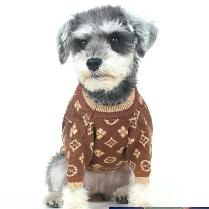 Luxury Designer dog Classic Clothes Dachshund Dog Sweaters For Small Dogs cat High Elasticity Soft And Comfortable Designer Pet Sweater Free Shipping