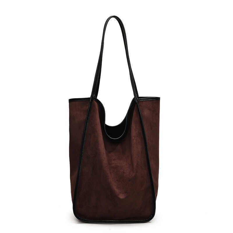 Large Capacity Commuter Bag Milard Bucket Tote Bag Autumn/Winter Handheld Shoulder Bag 241015
