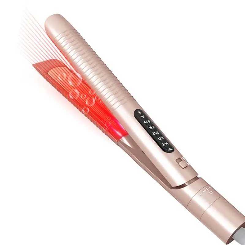 2 In 1 Fast High Temperature Portable Professional Infrared Anion Hair Straightener Ceramic Splint ToolsXJ241016