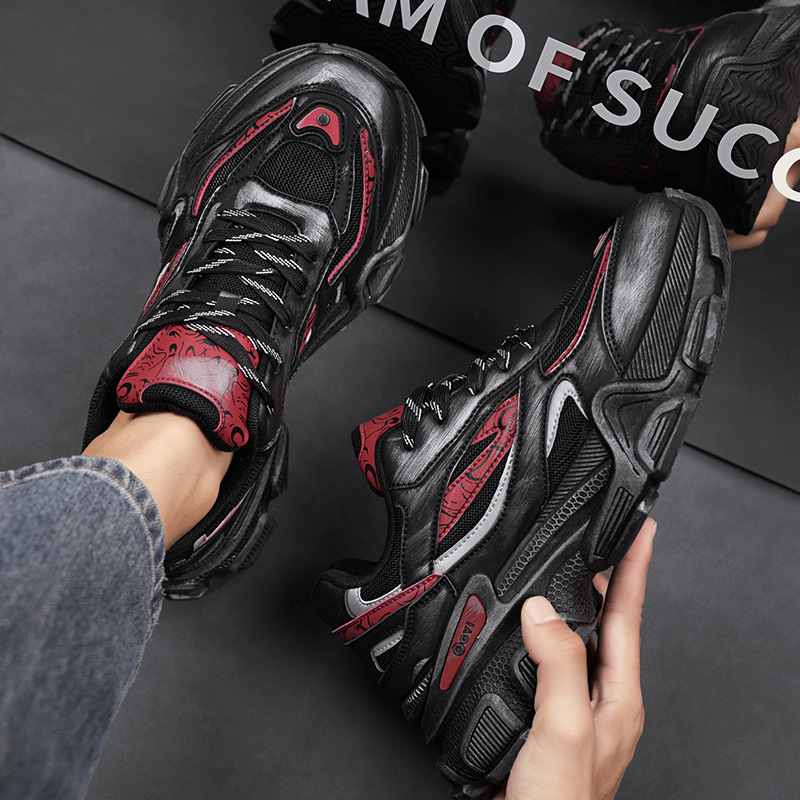 Men's Autumn 2024 Color Wiping Sports Versatile Casual Shoes