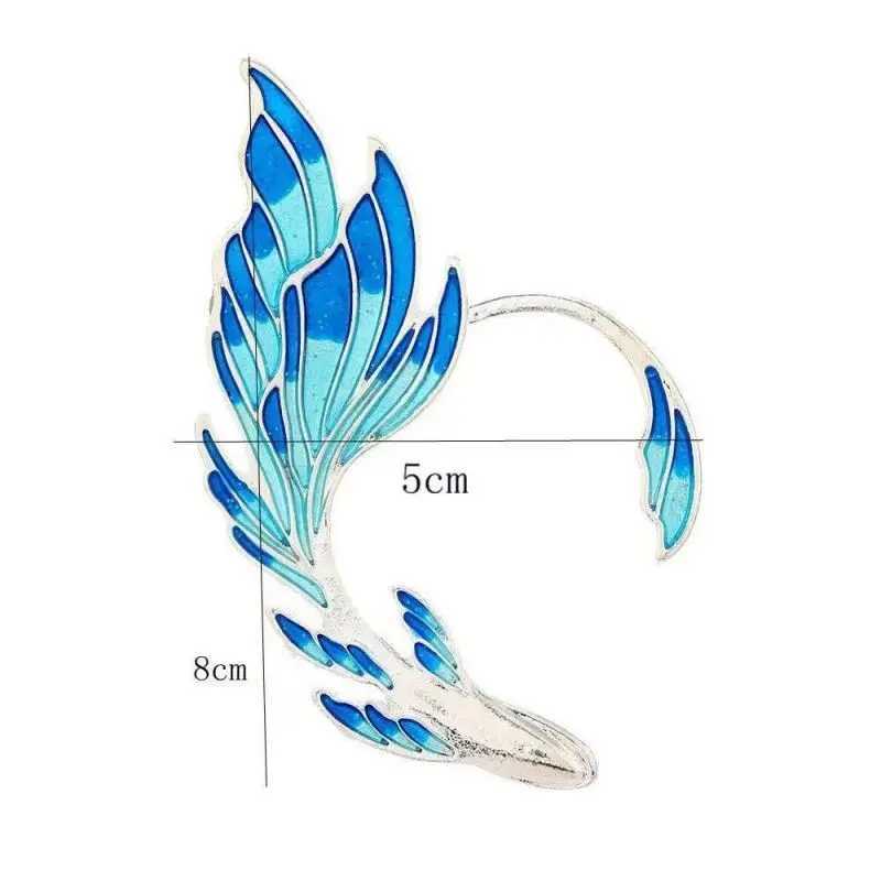 Genshin Impact Earrings Sangonomiya Kokomi cosplay unisex fashion custom fish blue ear clip party jewelry W241017