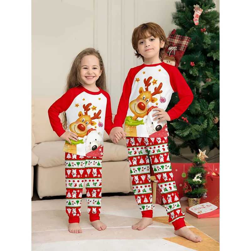 Christmas Pajamas Match Family 2025 New Year Mother Daughter Father Son Set 2PCS Pajamas Adult Children Christmas Baby Clothing W241015