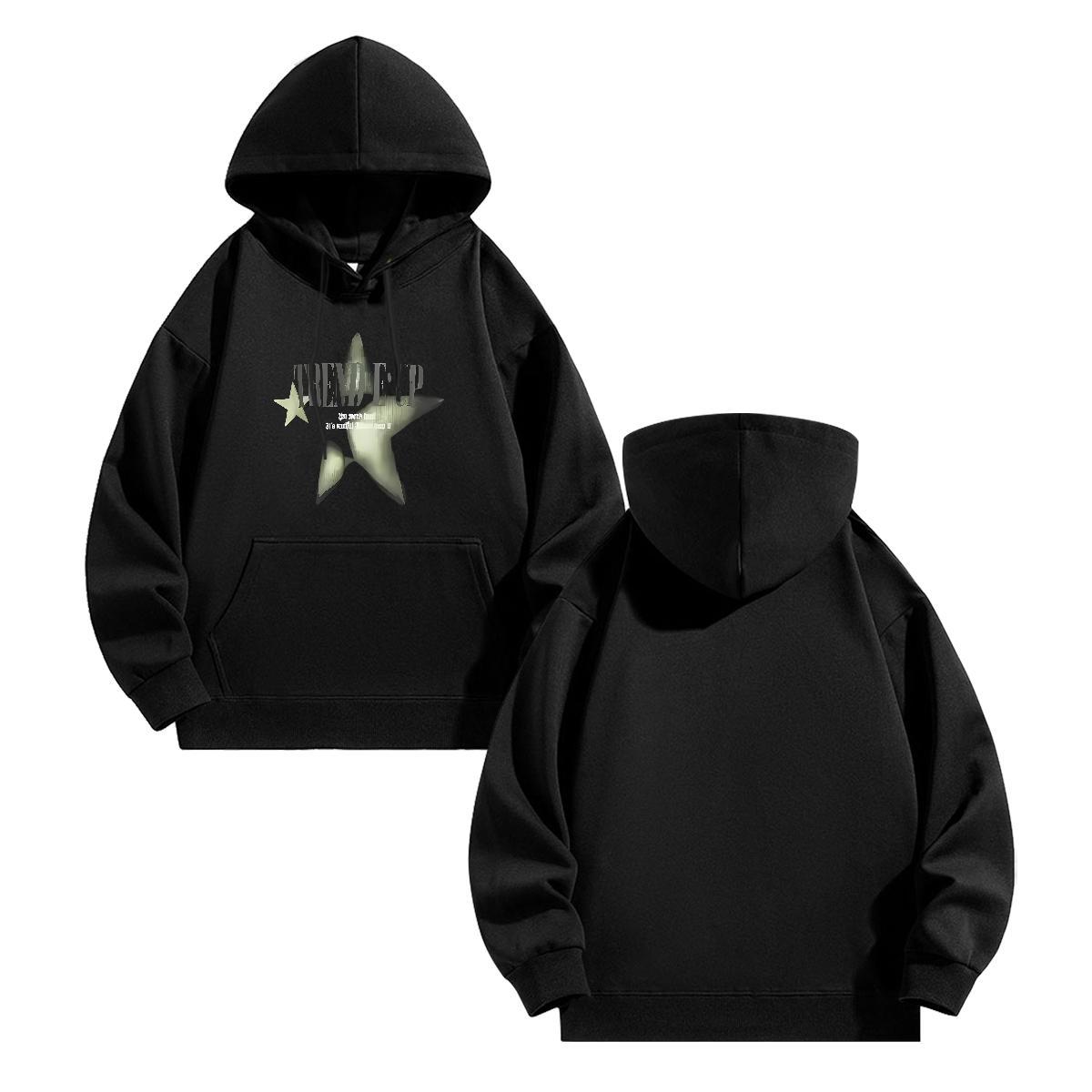Wholesale Men Sweatshirt hoodie Street Casual Warm Men Clothes Hoodie Breathable Soft Black Oversized Tops Hoody Thick Fleece