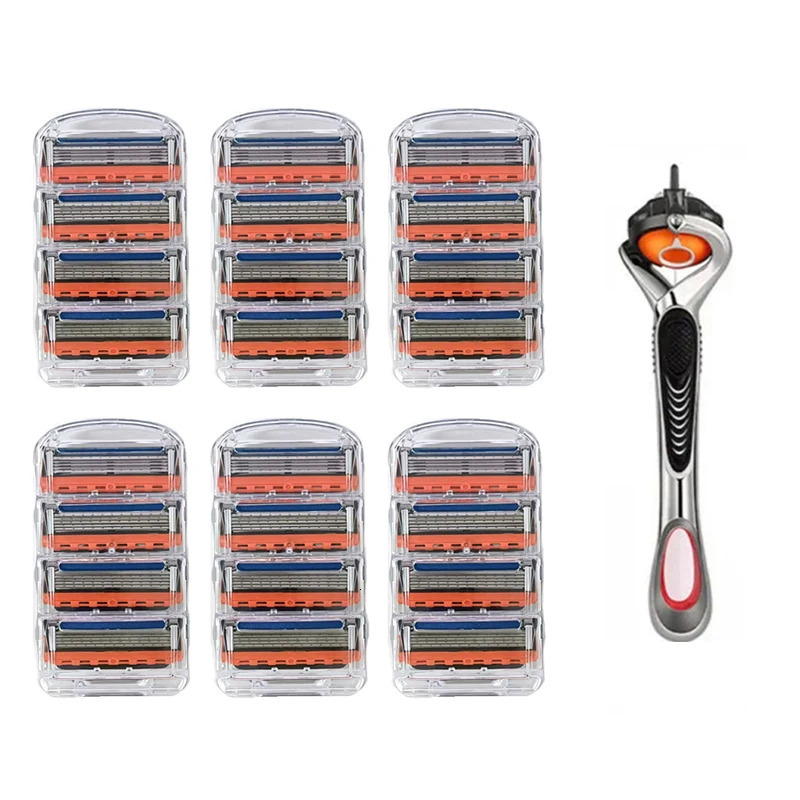 Mens Razor 5/6-layer Mens Razor Pro Power Shaving Shaver Male Face Beard Hair Trimmer 5 Layer Blades Replacement 241016