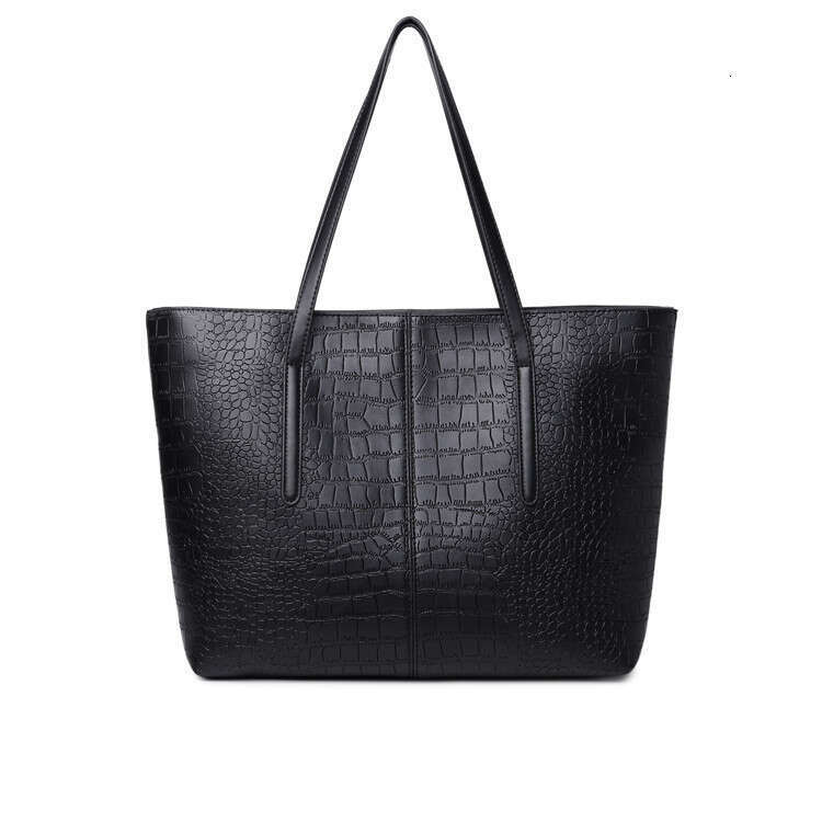 2022 New Fashionable Simple Crocodile Pattern Women's Single Shoulder Handbag Large Capacity Tote Bag