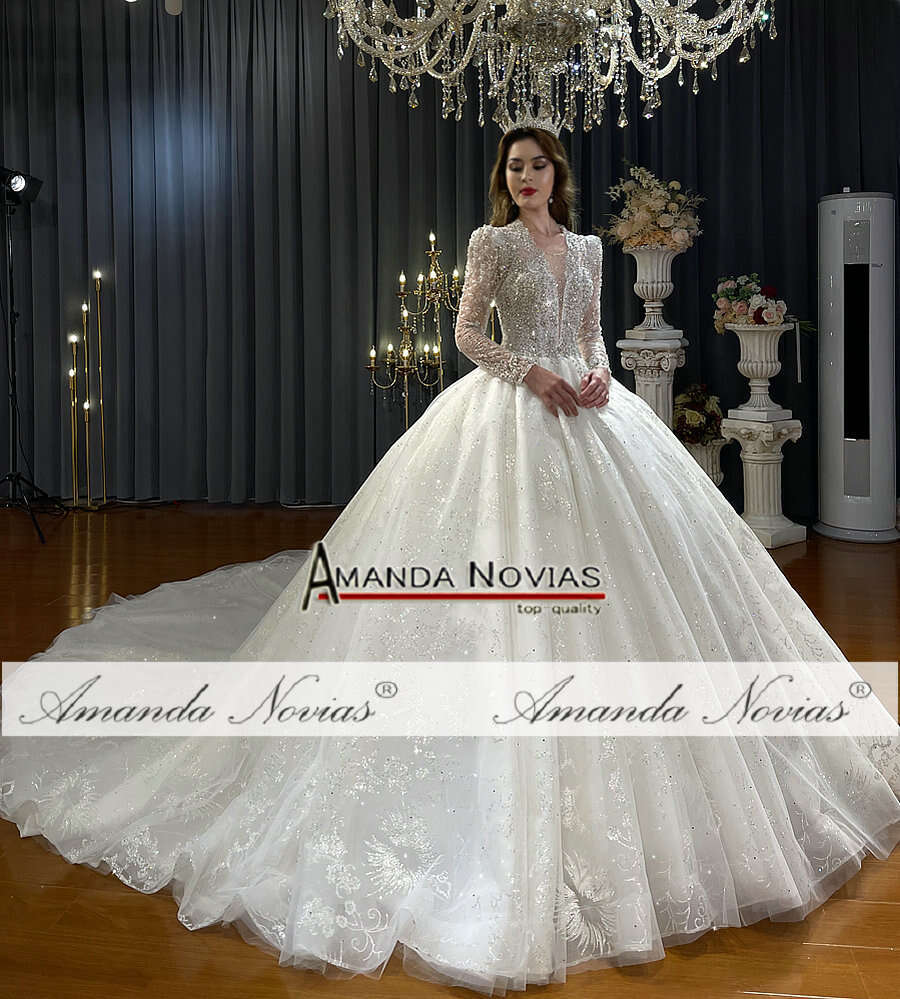Elegant Beading Bridal Dress Ball Gown