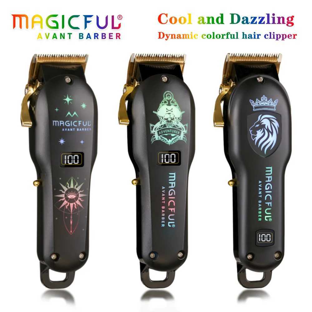 MAGICFUL new professional hair clipper rechargeable electric trimmer suitable for mens beard childrens hair cutting machines hair cutting machines W24
