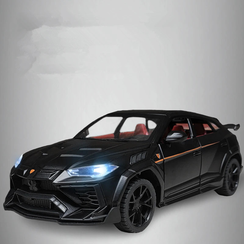 Free shipping 1 24 URUS SUV Alloy Modified Sports Car Diecast Metal Off-road Vehicle Model Silation Sound and Light Childrens Toy Gift 241016