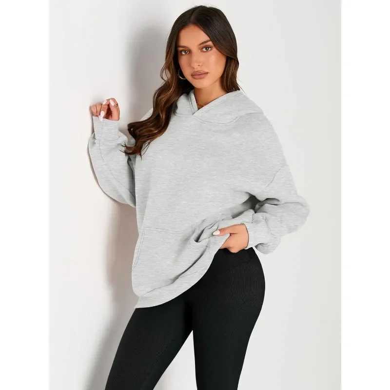 Trendy Queen Womens Oversized Hoodies Fleece Sweatshirts Long Sleeve Sweaters Pullover Fall Outfits with PocketX241016