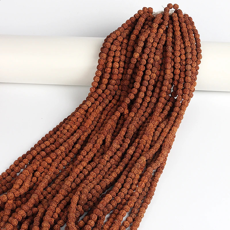 Natural 108Pcs Diamond Bodhi Rudraksha Beads Meditation Mara Beads Jewelry Making Prayer Chakras Bodhi Tibetan Buddhist Accessories 241017