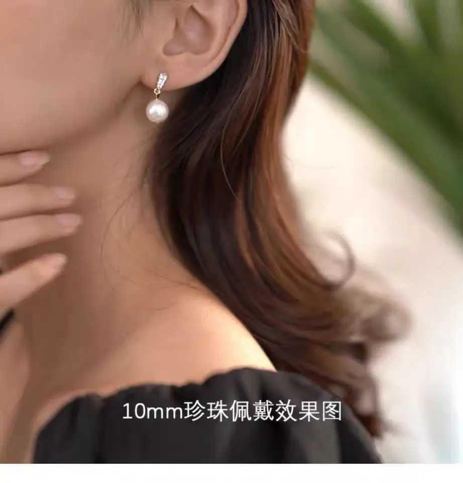 Fashion simulation pearl geometric clip earrings without perforations womens fake perforations gold ear clip W241017