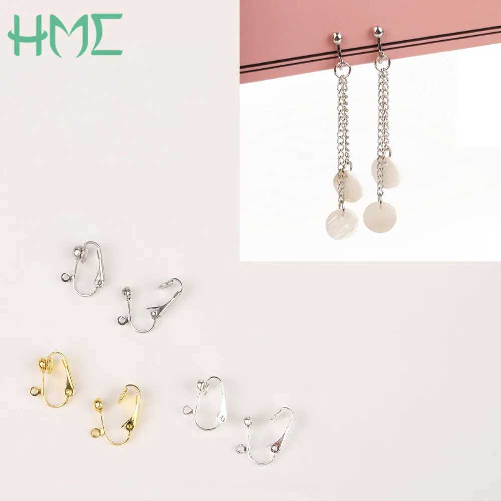 4-20 different gold rhodium non perforated screw round ear clip earring hooks used for DIY earring searching and jewelry making W241017