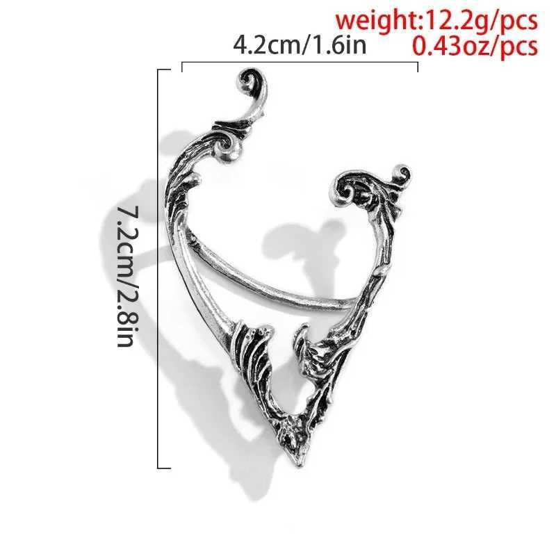 Gothic Fairy Earclip Earrings Female Personality Retro Style Non Perforated Earrings Punk Metal Butterfly Earrings W241017
