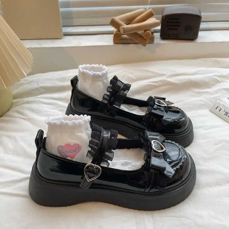 2024 New Womens Mary Janes Shoe Platform Shoes Womens Student Lolita Shoes Cute Thick Bottom Anti Slip Jk Zaptos Mujer Y241017