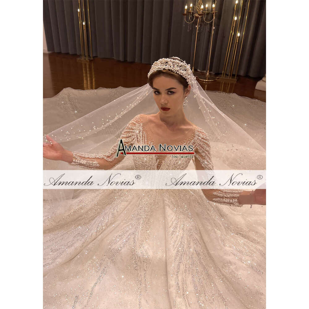Dubai Style Wedding Royal Train Designer Dress