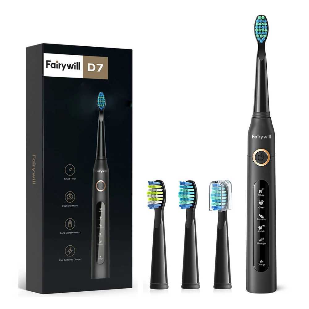 Fairywill electric sonic toothbrush USB charging FW-507 rechargeable waterproof electronic toothbrush replaced with human head M241017