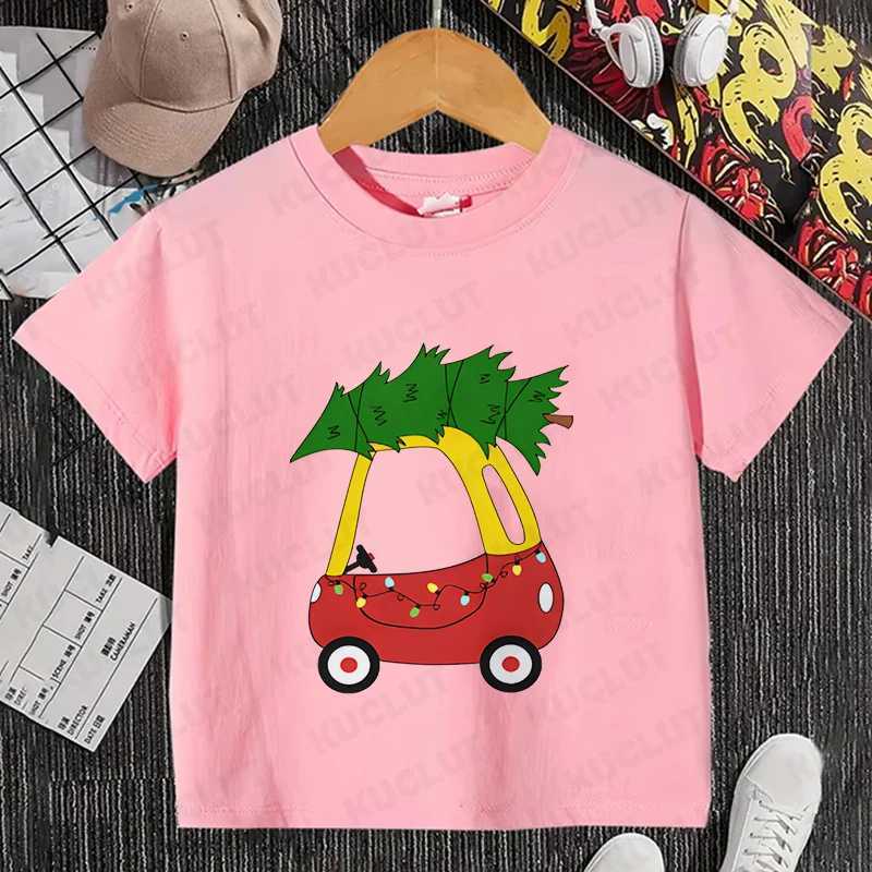 Fun Childrens Christmas Tree Sweater Comfortable Set Baby Girl Boy Clothing Holiday T-shirt Childrens Christmas Gift W241015
