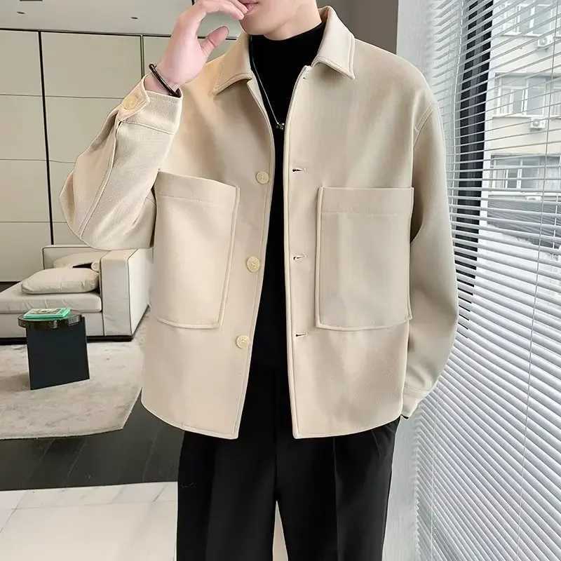 Mens casual outdoor clothing spring new clothing simple and fashionable products with large pockets fully matched fashion street clothing M241017