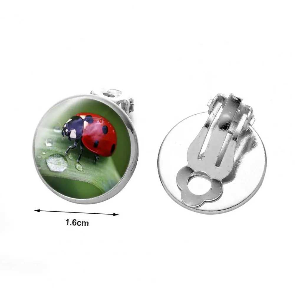 1 pair of fashionable womens clip earrings fully matched anime jewelry lightweight womens role-playing animal polka dot party earrings W241017