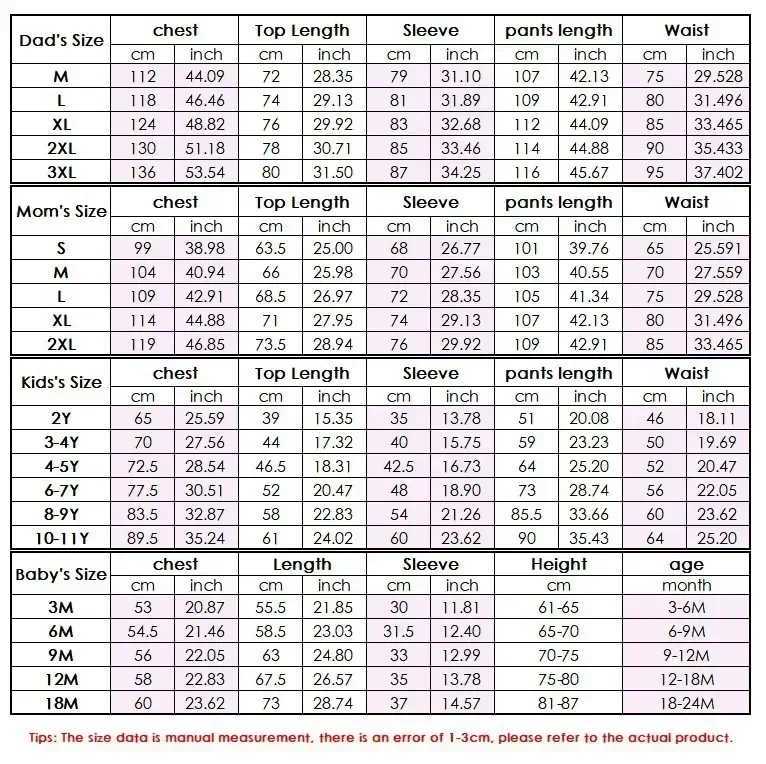 Family Christmas Pajama Set 2024 New Years Clothing Adult Children Baby Matching Set Pajamas Merry Christmas Family Appearance Pajamas W241015