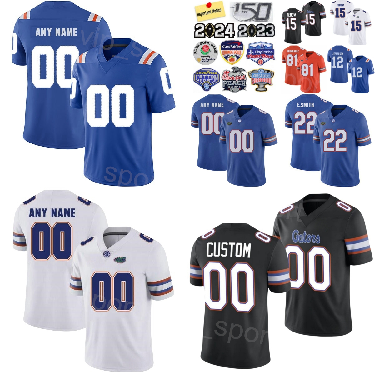 College Football University 81 Aaron Hernandez Jersey Mans Kids Women 33 David Reese 12 Van Jefferson 22 Lamical Perine 3 Treon Harris 15 Tim Tebow 22 Emmitt Smith FG