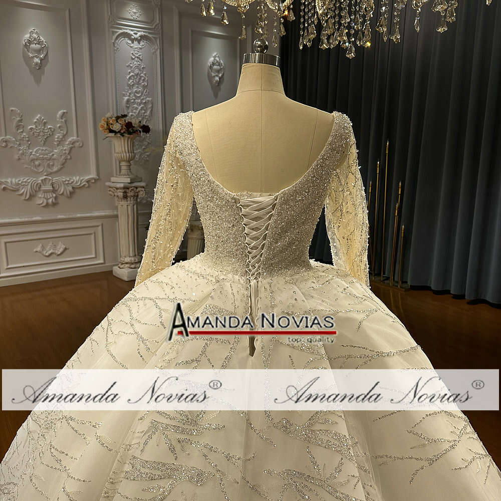 Square Necke Beading Wedding Gowns