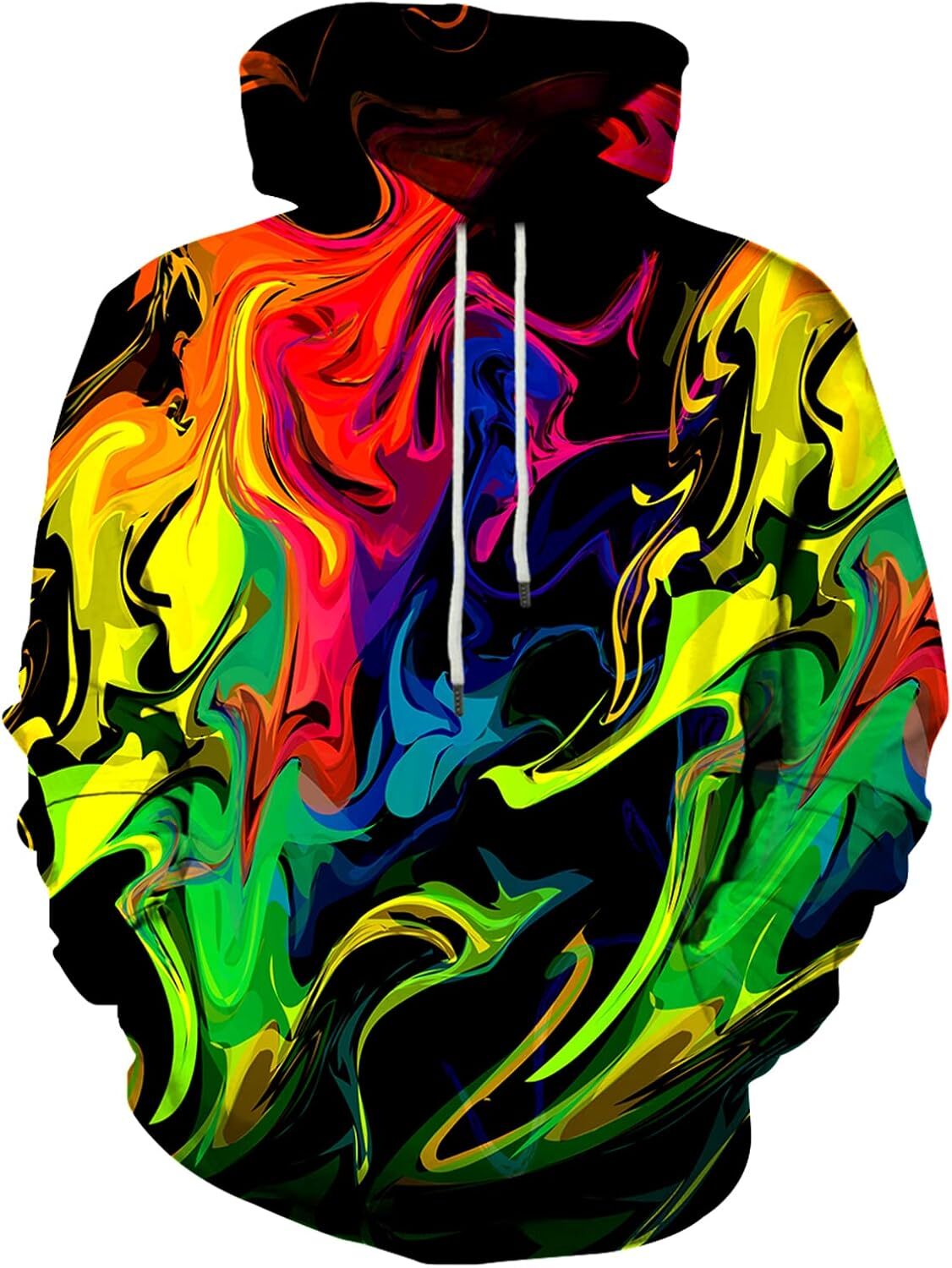 Hoodie for Mens Womens Men Women 3D Hooded Hoodies Fashion Long Sleeve Pullover Hooded Sweatshirt Top with Pocket Graphic Hoodies sweatshirt Fashionab