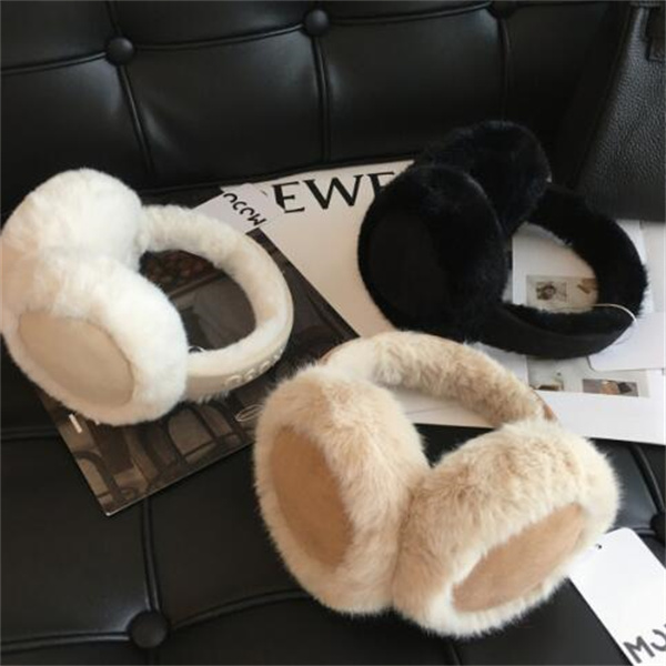 Warm earmuffs Women's winter outdoor cycling antifreeze earmuffs Thickened plush ear bags can be folded