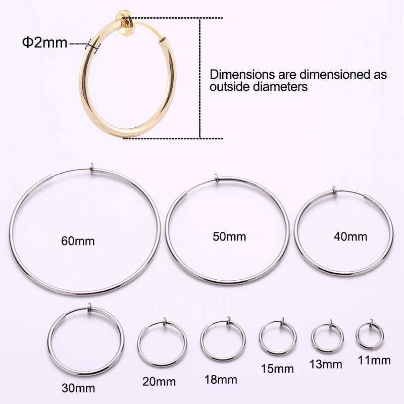 1 pair of earrings cuffs fake hoop earrings mens diamond free earrings clip on earrings womens earrings 2023 non perforated earrings W241017
