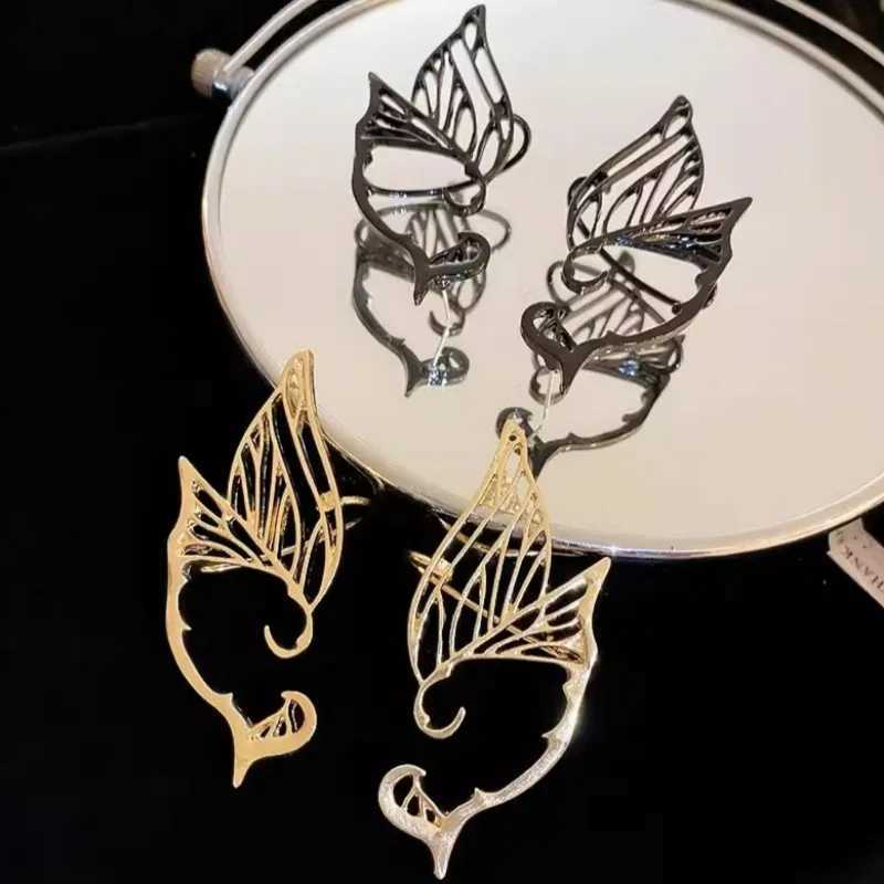 Halloween hollow butterfly earrings retro punk womens earrings girls retro alloy elf earrings pendant elegant jewelry accessories W241017
